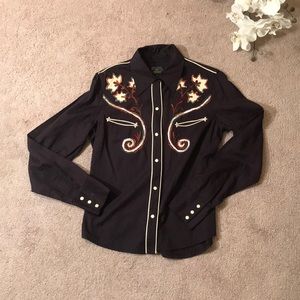 Lucky brand dungarees black and cream with tags